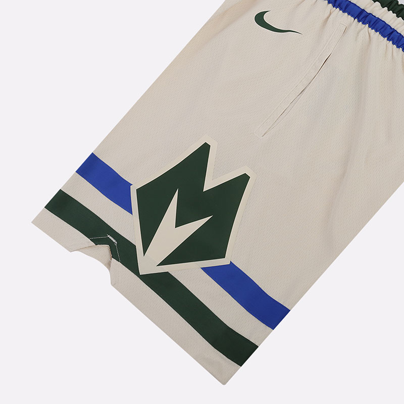 мужские бежевые шорты Nike Cream City Edition Swingman Shorts BV5876-280 - цена, описание, фото 2